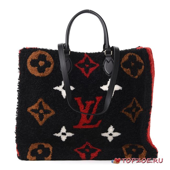LV ONTHEGO Giant Teddy BAG M55421 BLACK 41CM - 1