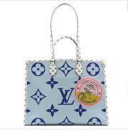 LV MONOGRAM GIANT ONTHEGO TOTE BAG BLUE 41CM - 1