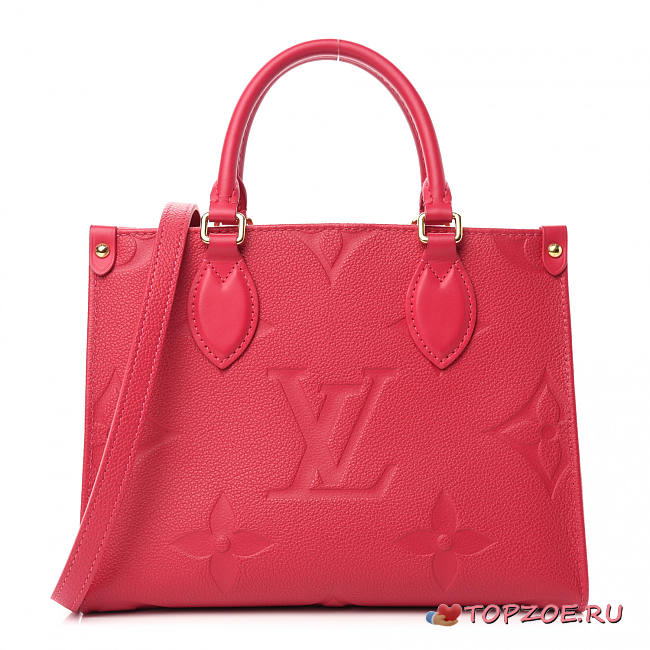 LOUIS VUITON ONTHEGO MM RED M45595 34CM - 1
