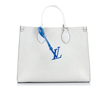 LV ONTHEGO BAG M56080 EPI WHITE 34CM