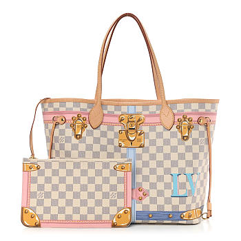 LV Damier Azur Summer Trunks Neo Neverfull MM 32CM