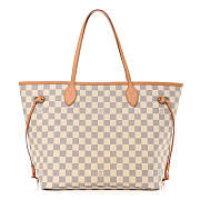 LV NEVERFULL DAMIER AZUR NEO MM BEIGE - 1