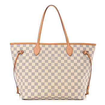 LV NEVERFULL DAMIER AZUR NEO MM BEIGE