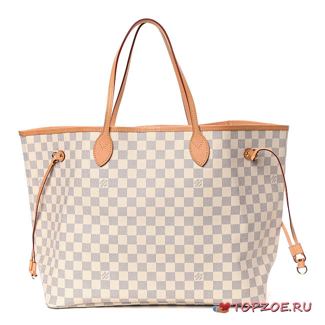 LV Damier Azur Neo Neverfull GM Rose Ballerine - 1