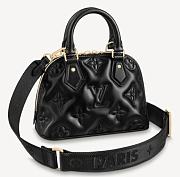 LV Alma BB Quilted Monogram Calfskin Bubblegram Gold Hardware 24.5CM - 1