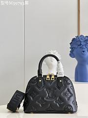 LV Alma BB Quilted Monogram Calfskin Bubblegram Gold Hardware 24.5CM - 3