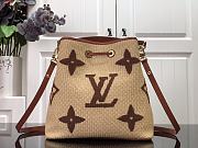 LV Unisex NéoNoé MM Bucket Sustainable Raffia-Like Woven Textile Cowhide - 4