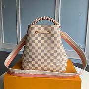 LV NÉONOÉ MM WITH BRAIDED HANDLE DAMIER AZUR N40344 - 4