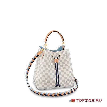 LV NÉONOÉ MM WITH BRAIDED STRAP DAMIER AZUR N50042 - 1
