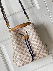 LV NÉONOÉ MM WITH BRAIDED STRAP DAMIER AZUR N50042 - 5
