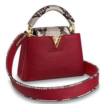 LV Capucines Mini Python Handle Flap N97074