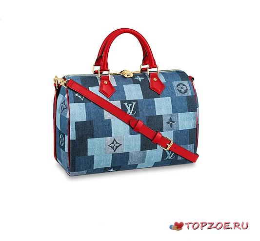 LV SPEEDY BANDOULIÈRE 30 DAMIER DENIM M45041 - 1