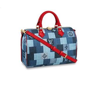 LV SPEEDY BANDOULIÈRE 30 DAMIER DENIM M45041