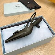 PRADA Brushed Leather Slingback Pumps - 6