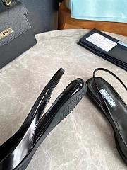 PRADA Brushed Leather Slingback Pumps - 5