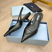 PRADA Brushed Leather Slingback Pumps - 2