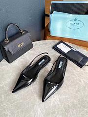 PRADA Brushed Leather Slingback Pumps - 3
