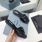 PRADA Calfskin Logo Flat Slide Sandals - 3