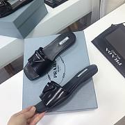 PRADA Calfskin Logo Flat Slide Sandals - 2