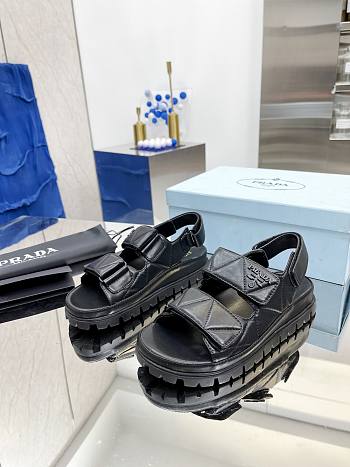 PRADA Padded Nappa Leather Sandals