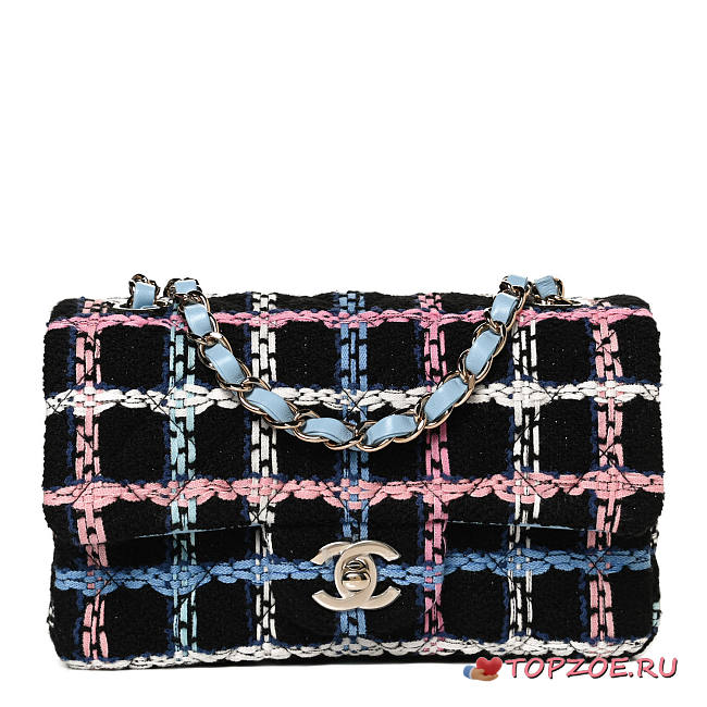 CHANEL Tweed Quilted Medium Rectangular Flap - 1