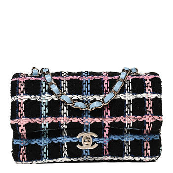 CHANEL Tweed Quilted Medium Rectangular Flap