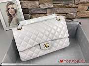 CHANEL CLASSIC LAMPSKIN FLAP MEDIUM HANDBAG - 6