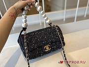 CHANEL Tweed Mini Pearl Handle Flap  - 3