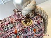 CHANEL Tweed Medium Pearl Handle Flap  - 2
