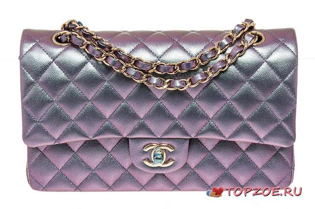 CHANEL MEDIUM CLASSIC IRIDESCENT HANDBAG - 1