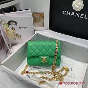 CHANEL MINI FLAP BAG WHITE  - 4