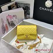 CHANEL MINI FLAP BAG WHITE  - 3
