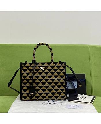 PRADA Small Symbole jacquard fabric handbag