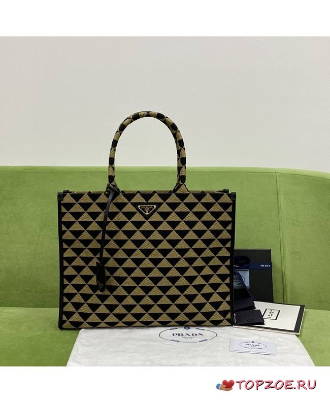 PRADA Large Symbole jacquard fabric handbag - 1