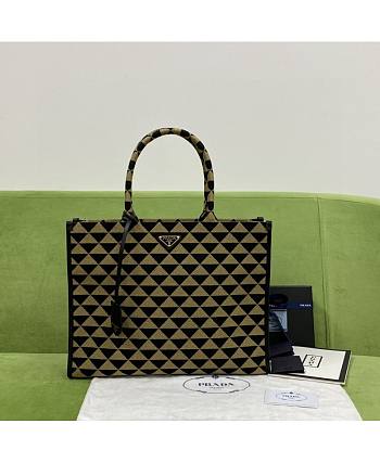 PRADA Large Symbole jacquard fabric handbag