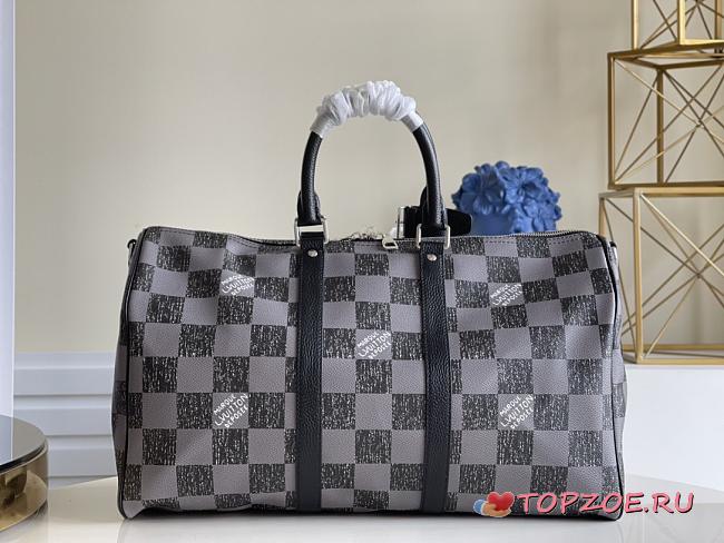 LV KEEPALL BANDOULIERE Black 45 - 1