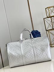LV KEEPALL BANDOULIETRE BAG WHITE - 1