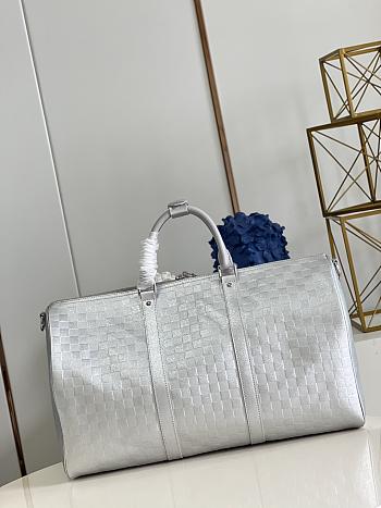 LV KEEPALL BANDOULIETRE BAG WHITE