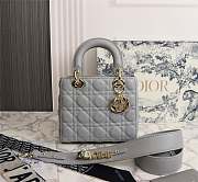 Dior Lady Ultramatte Cannage Calfskin My Abcdior Gray Shoulder Bag  - 1