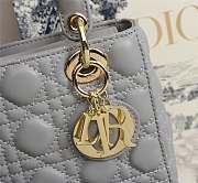 Dior Lady Ultramatte Cannage Calfskin My Abcdior Gray Shoulder Bag  - 5