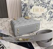 Dior Lady Ultramatte Cannage Calfskin My Abcdior Gray Shoulder Bag  - 2