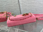 LADY D-JOY BAG Pink Cannage Denim - 4