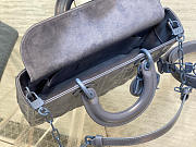 LADY D-JOY BAG Blue Cannage Calfskin with Diamond Motif - 5