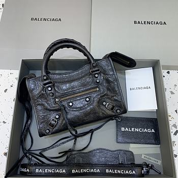 BALENCIAGA CITY MINI Copper BLACK BAG