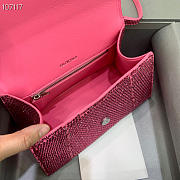 Balenciaga Pink Hourglass XS Rhinestones Crossbody Bag - 2