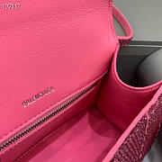 Balenciaga Pink Hourglass XS Rhinestones Crossbody Bag - 3