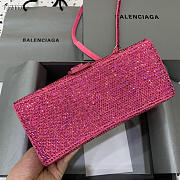 Balenciaga Pink Hourglass XS Rhinestones Crossbody Bag - 6