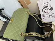 Chanel Classic Olive Green Caviar Leather Gold Chain Bag - 5