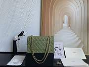 Chanel Classic Olive Green Caviar Leather Gold Chain Bag - 4