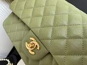 Chanel Classic Olive Green Caviar Leather Gold Chain Bag - 3
